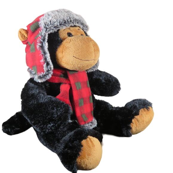 Dan Dee Plush Monkey Winter Outfit Scarf and Hot 16in Stuffed Animal - Picture 6 of 16